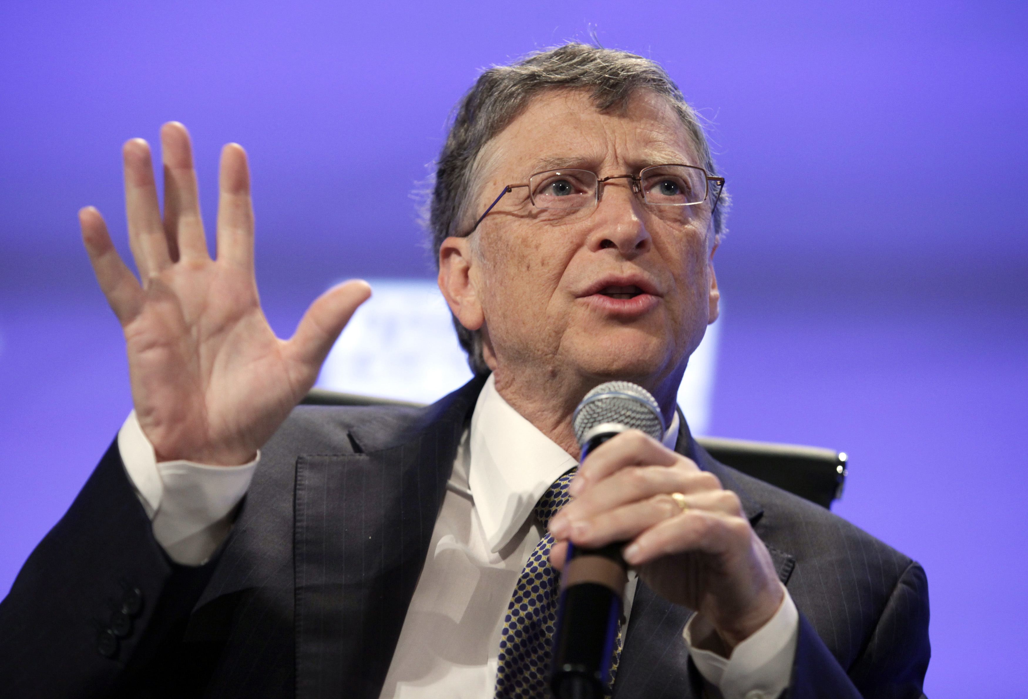 File photo of Bill Gates speaking at Peterson Institute 2013 Fiscal Summit on Facing the Future in Washington