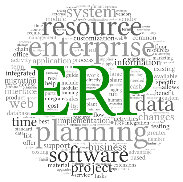 ERP in word tag cloud